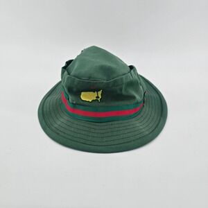 Masters Tournament Golf Bucket Hat Green Red Stripe L/XL Augusta National